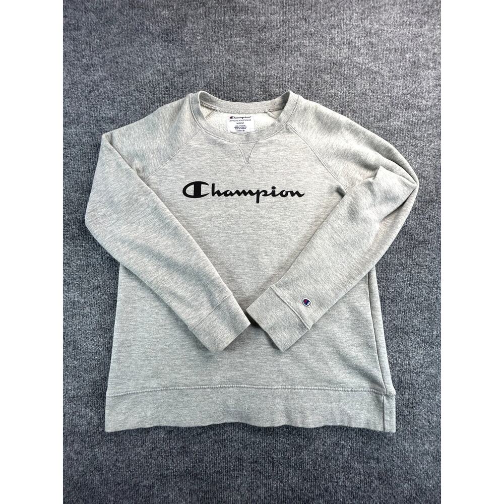Champion Bundle Women's Medium Sweatshirt Long Sleeve Logo Shirt Gray - Picture 2 of 15